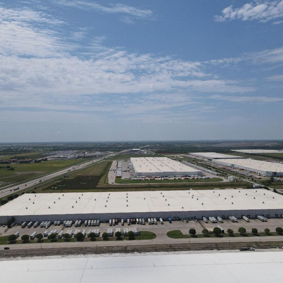 Drone photo of commercial building