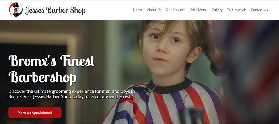 Jessies barbershop screenshot demo