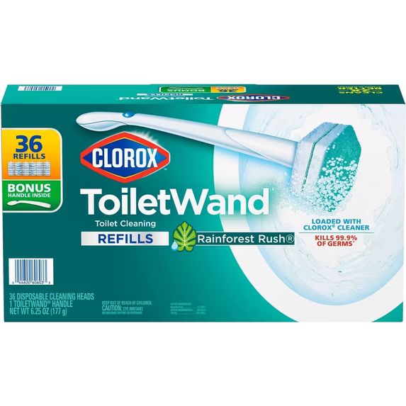 Clorox toiletwand disposable cleaning system with bonus handle rainforest rush 36 pad refills c9b25d08 9d7d 45c8 af6e 1b93b2e9b414.6fe0804291854173d4f289d2a5cd33c4