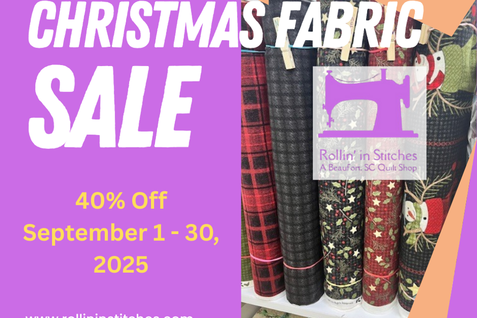 Christmas fabric sale