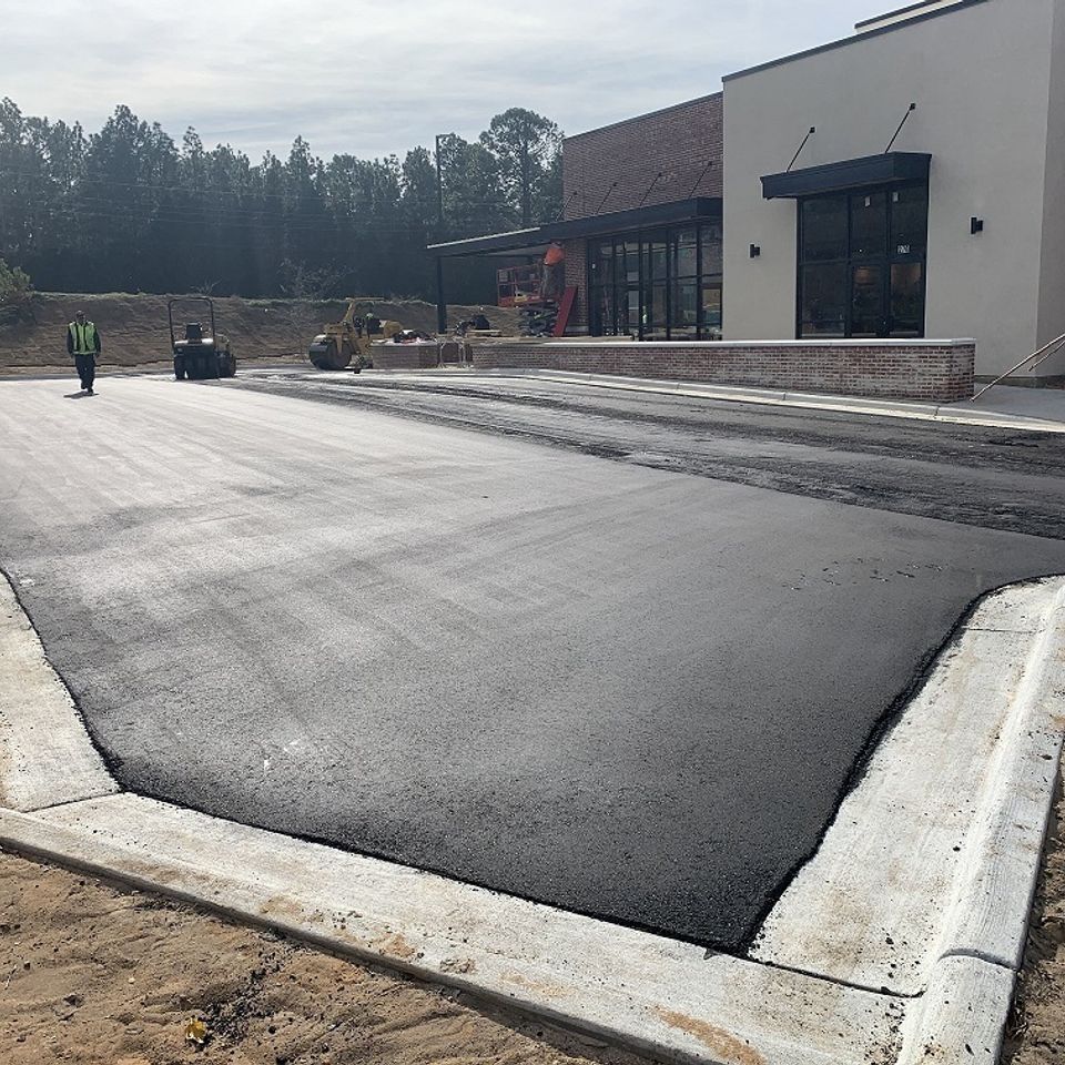 Fresh pavement
