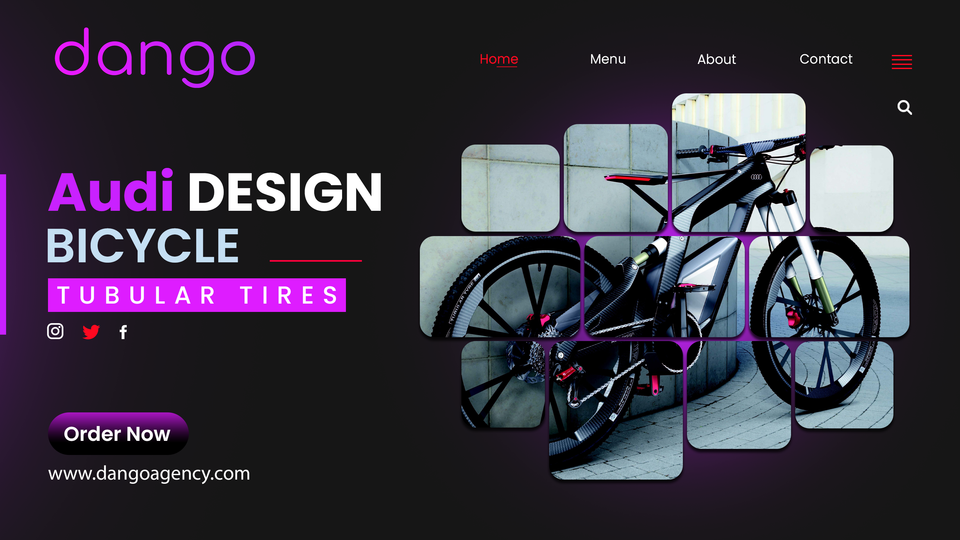 Bicycling website banner design
