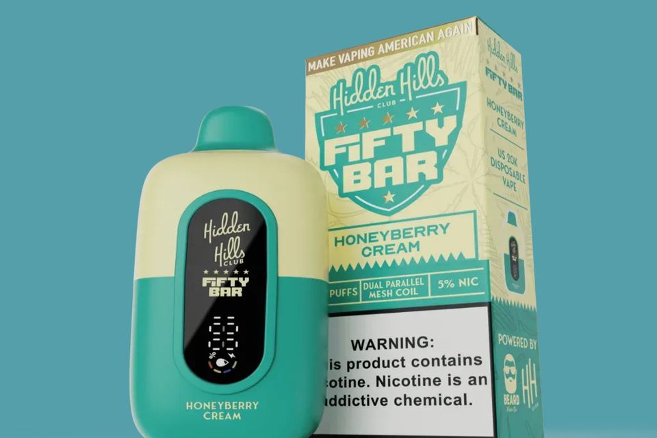 Fifty Bar Hidden Hills Honeyberry Cream Disposable Vape