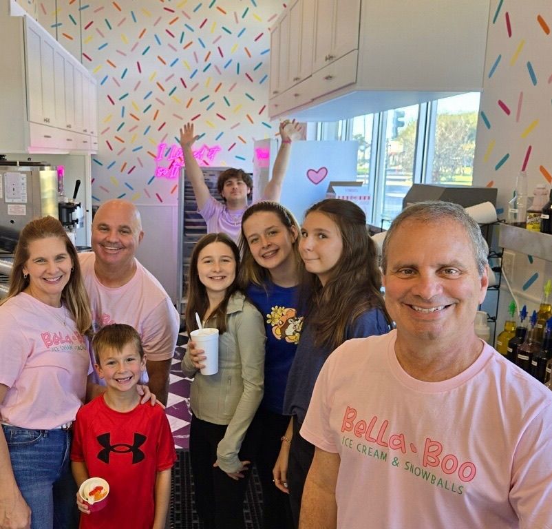 Family and friends of Bella Boo Ice Cream and Snowballs