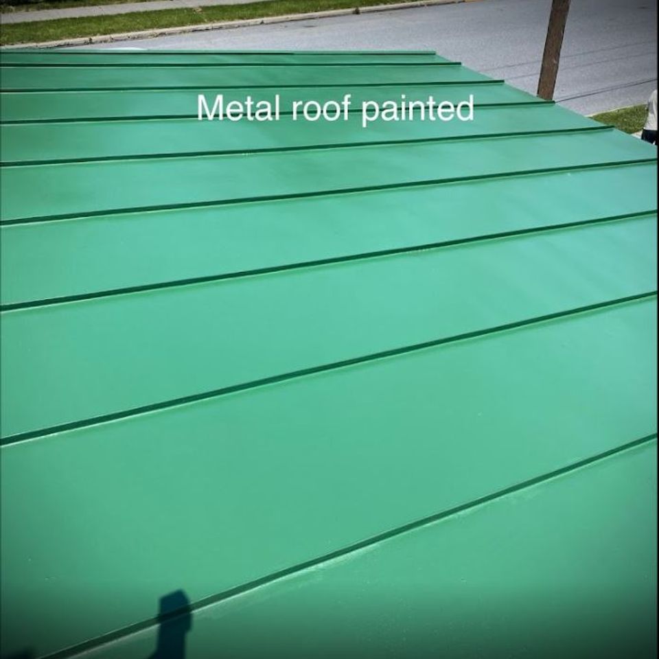 Exterior metal roof painted