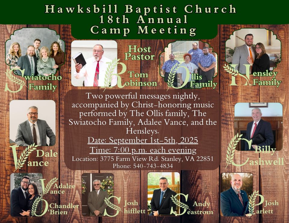 2025 hawksbill baptist church camp meeting