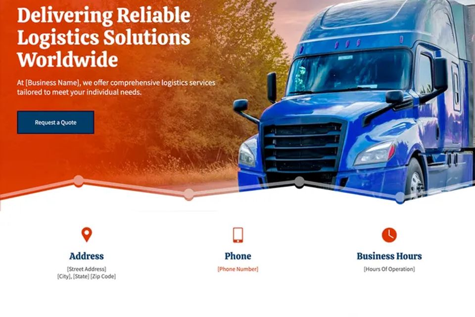Trucking logistics website design theme original