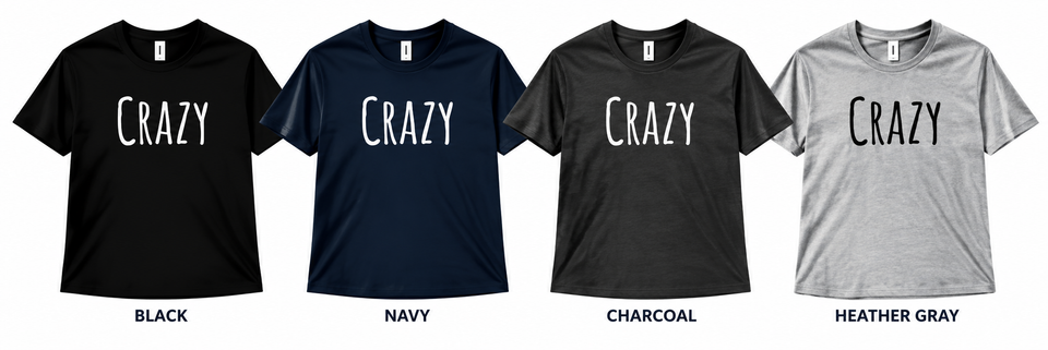 Crazy t shirt color catalog