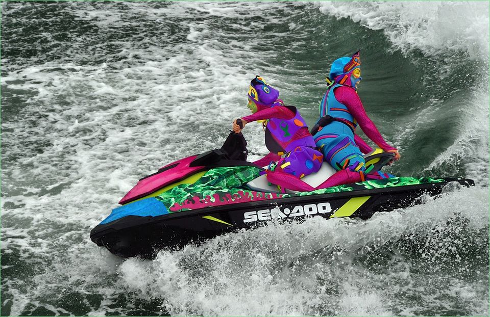 (c) doris monteiro clowning around on sea doo
