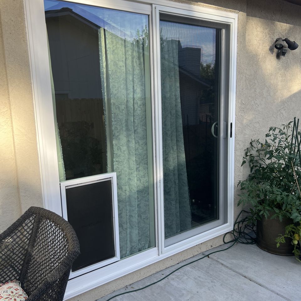 Sliding Glass Door with Doggy Door 