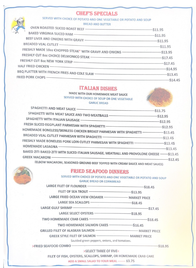Chefs specials