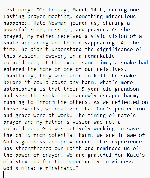 Testimony
