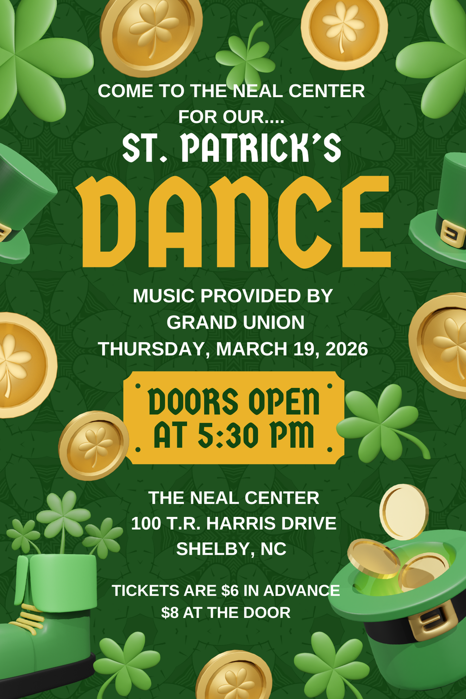Poster st. patrick's day dance