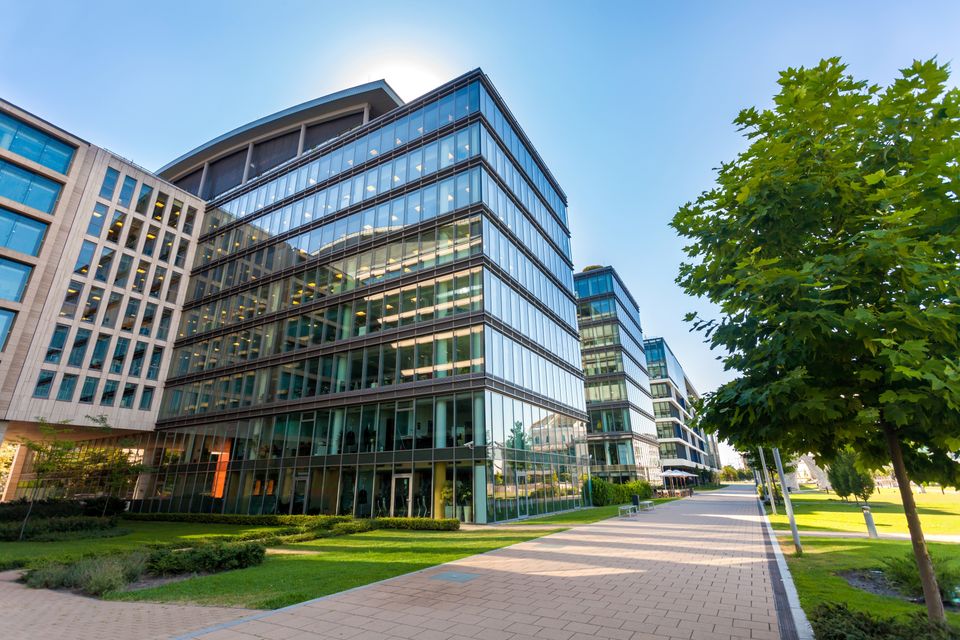 Commercial building with window exterior