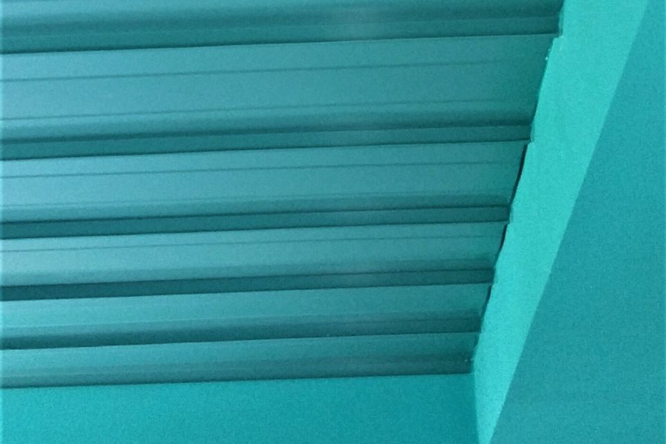 Teal ceiling colour scaled