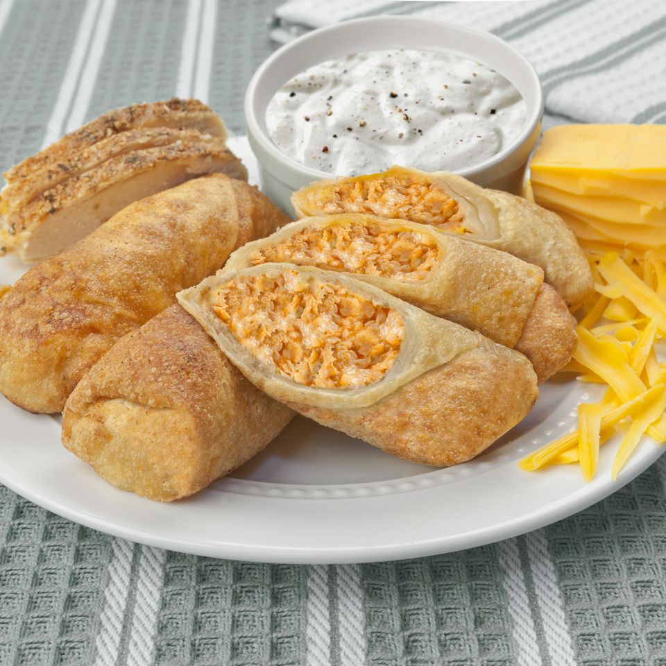 Display eggroll buffalo chicken