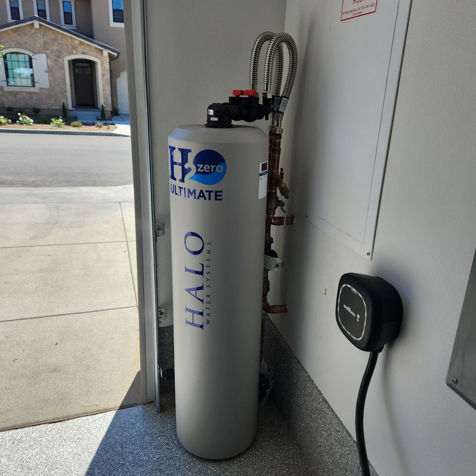 Install of a Halo H2Zero whole house water filtration system in Bonsil, Ca.