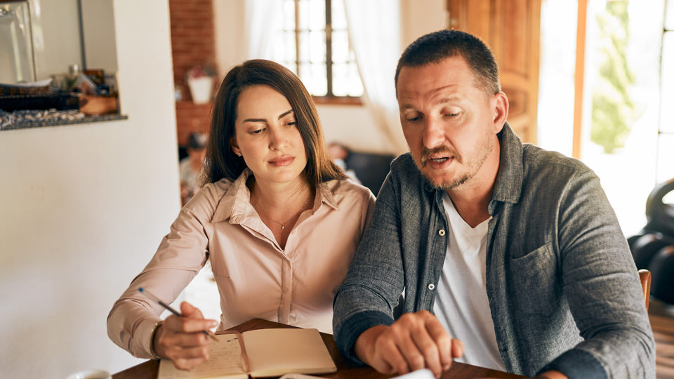 Couple reviewing Medicare Advantage and Medigap plan options in Hickory North Carolina
