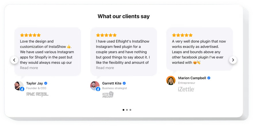 Testimonials slider webspace launcher