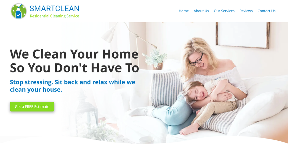 House cleaning business website example