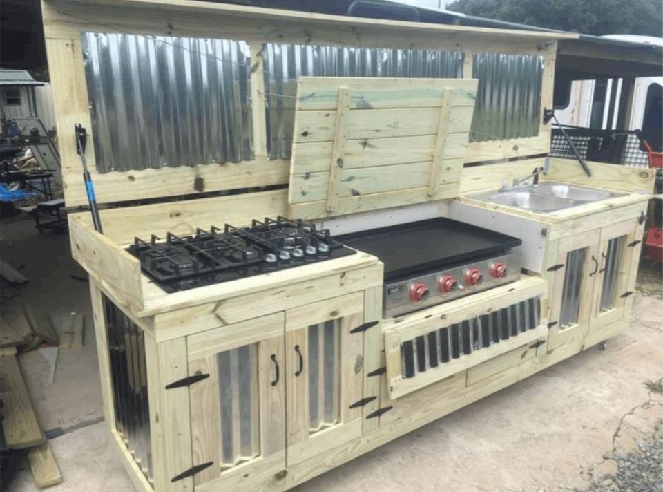 Handcrafted outdoor kitchen designed for backyard cooking and entertaining.