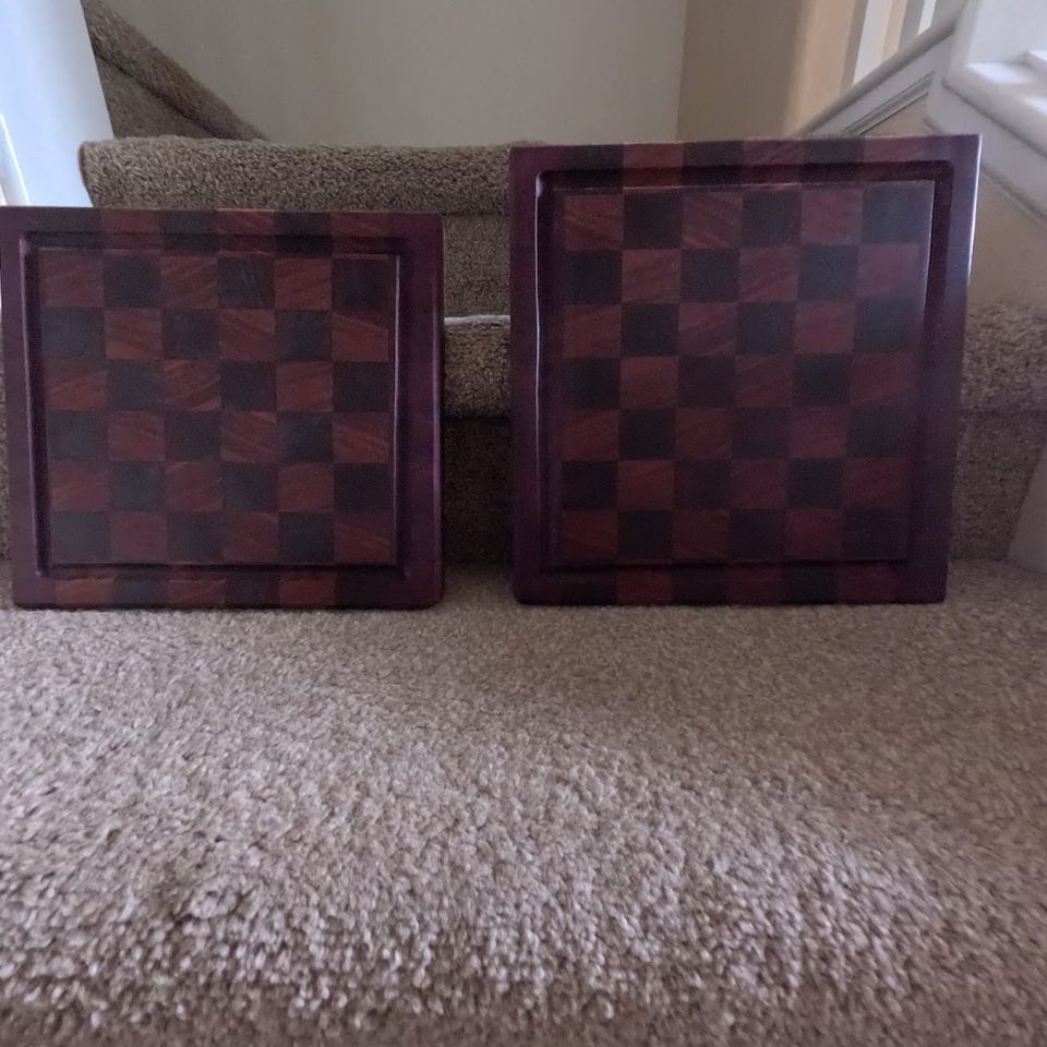 End grain checkerboard set