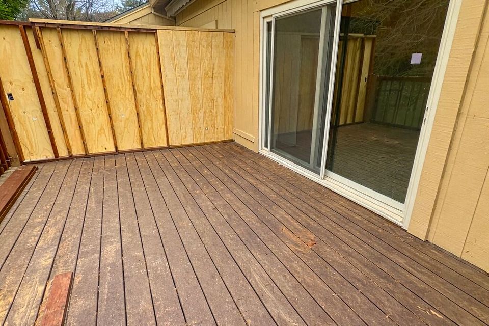 Before photo of deck debris and junk removal job in Placer County CA