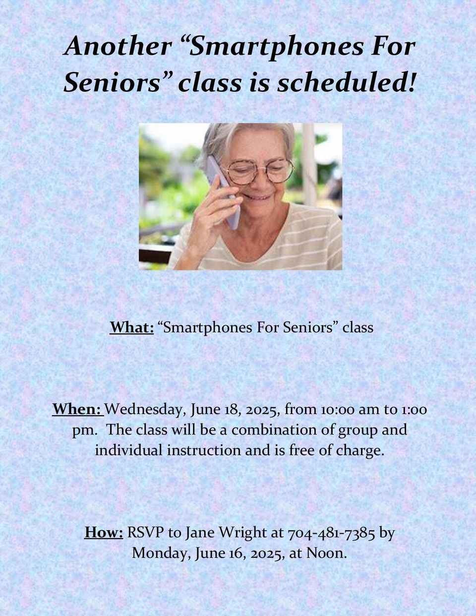 Poster smart phone for seniors class (2) page 001 (2)