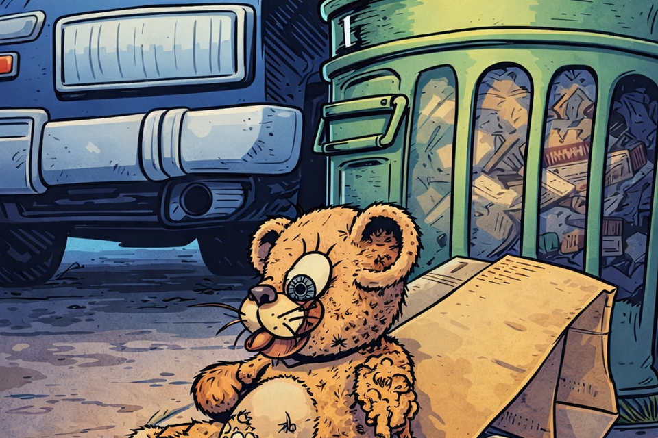 Cartoon teddy bear by copilot