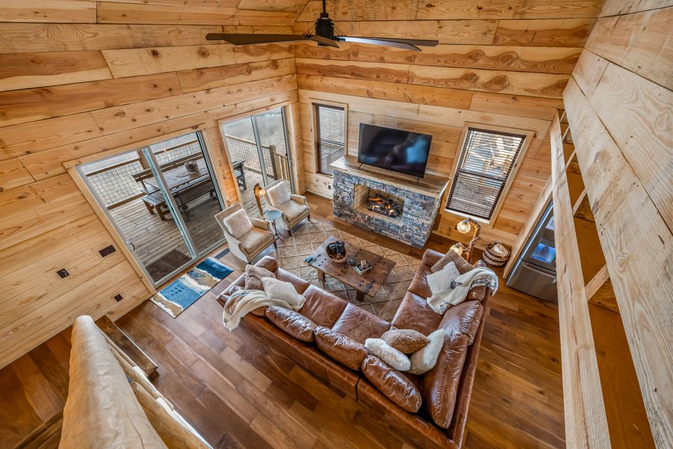Forever view of great room from stairs