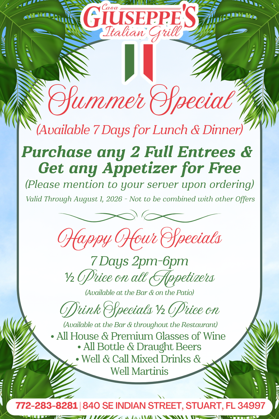 Cg free appetizer