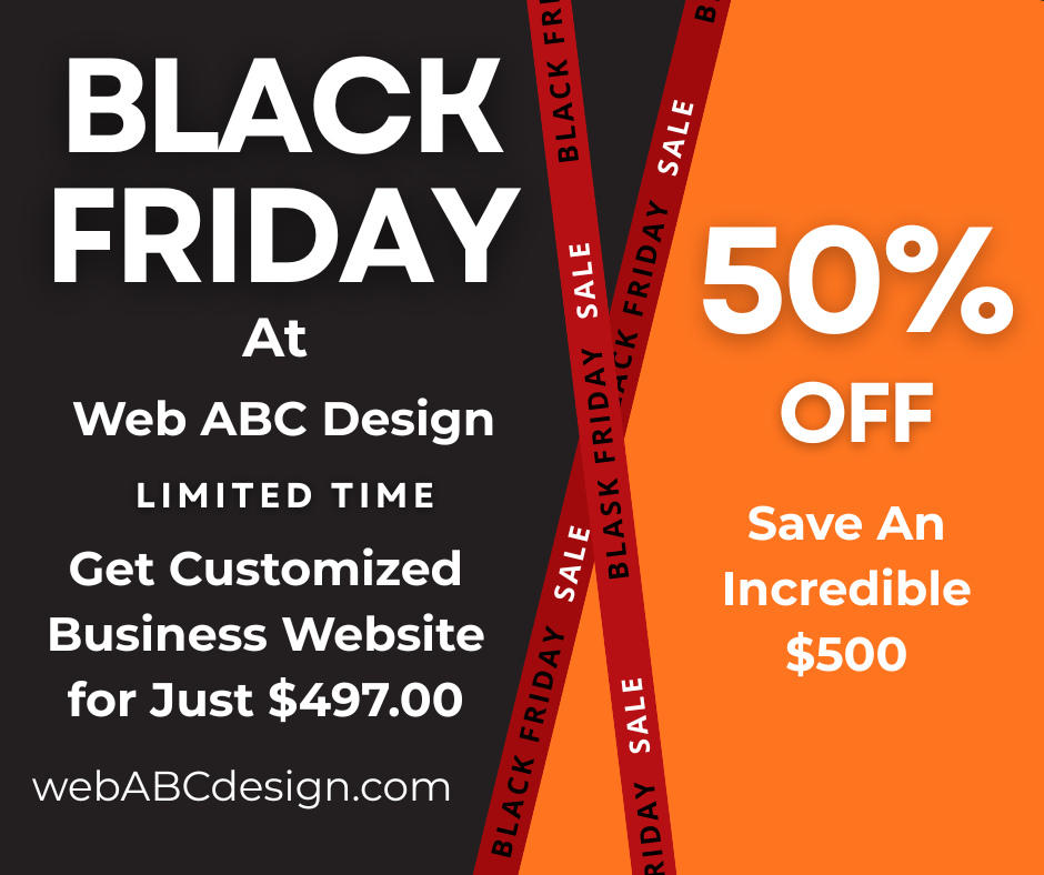 Black friday sale at web abc design