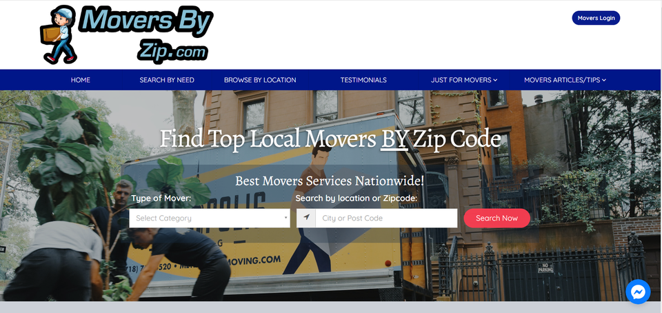 Movers by zip