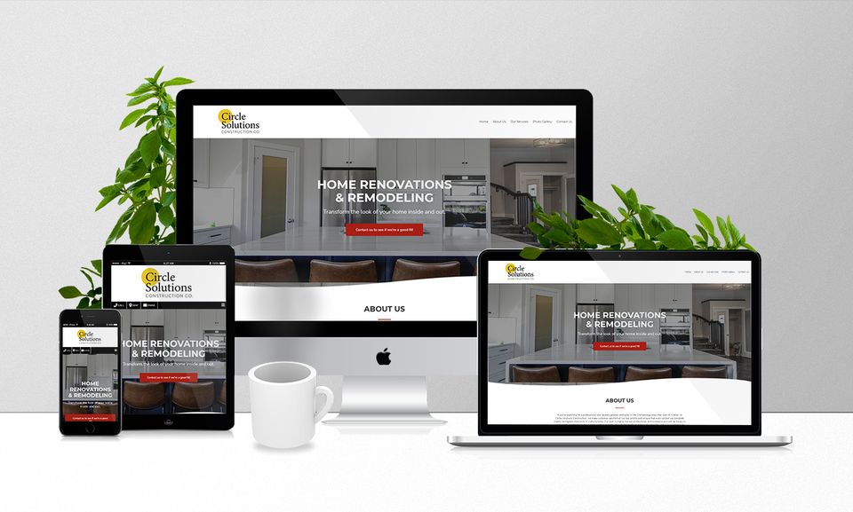 Circle solutions website mockup
