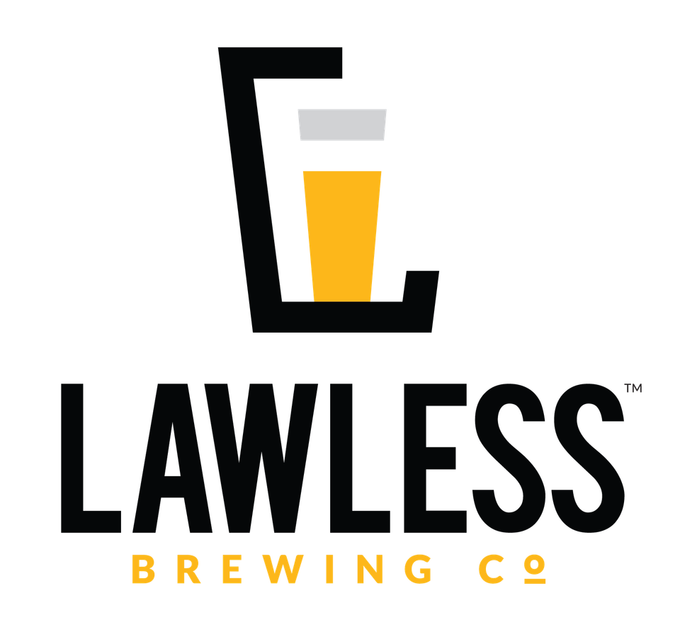 Lawless icon  wordmark on white