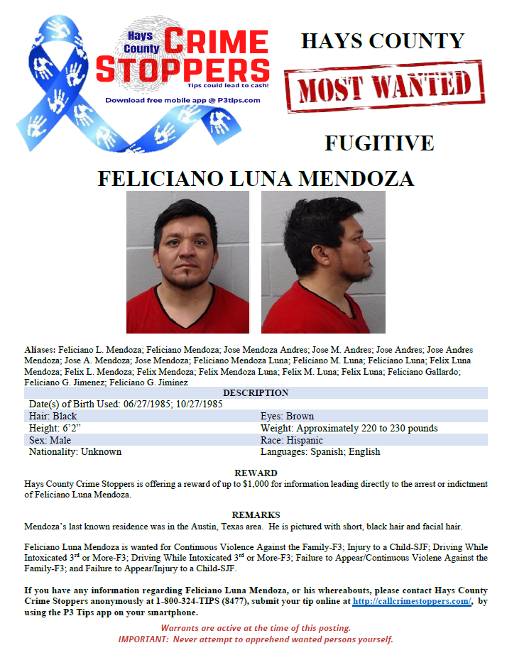 Mendoza most wanted poster 