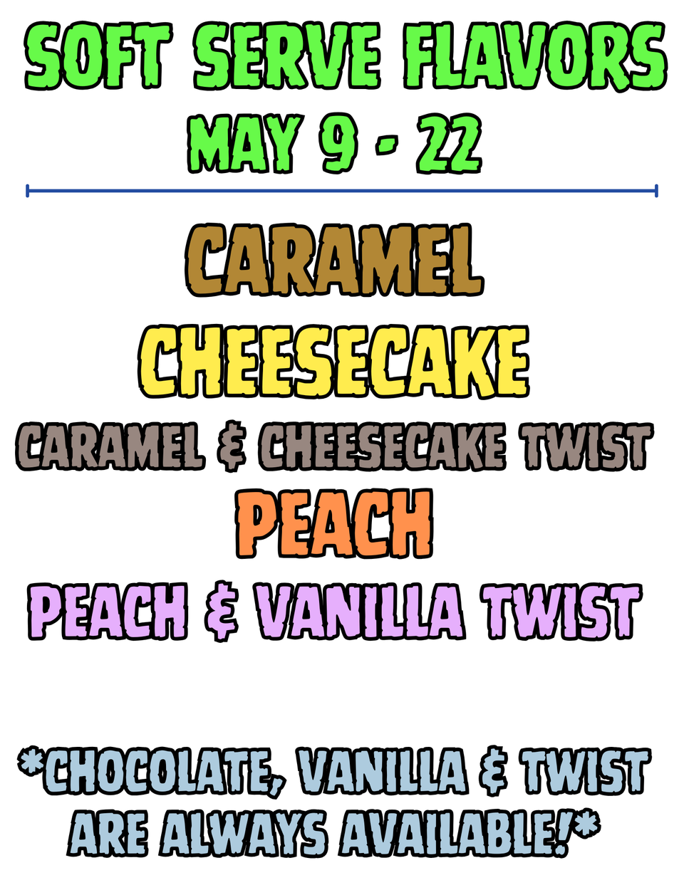 Flavors may 9 22