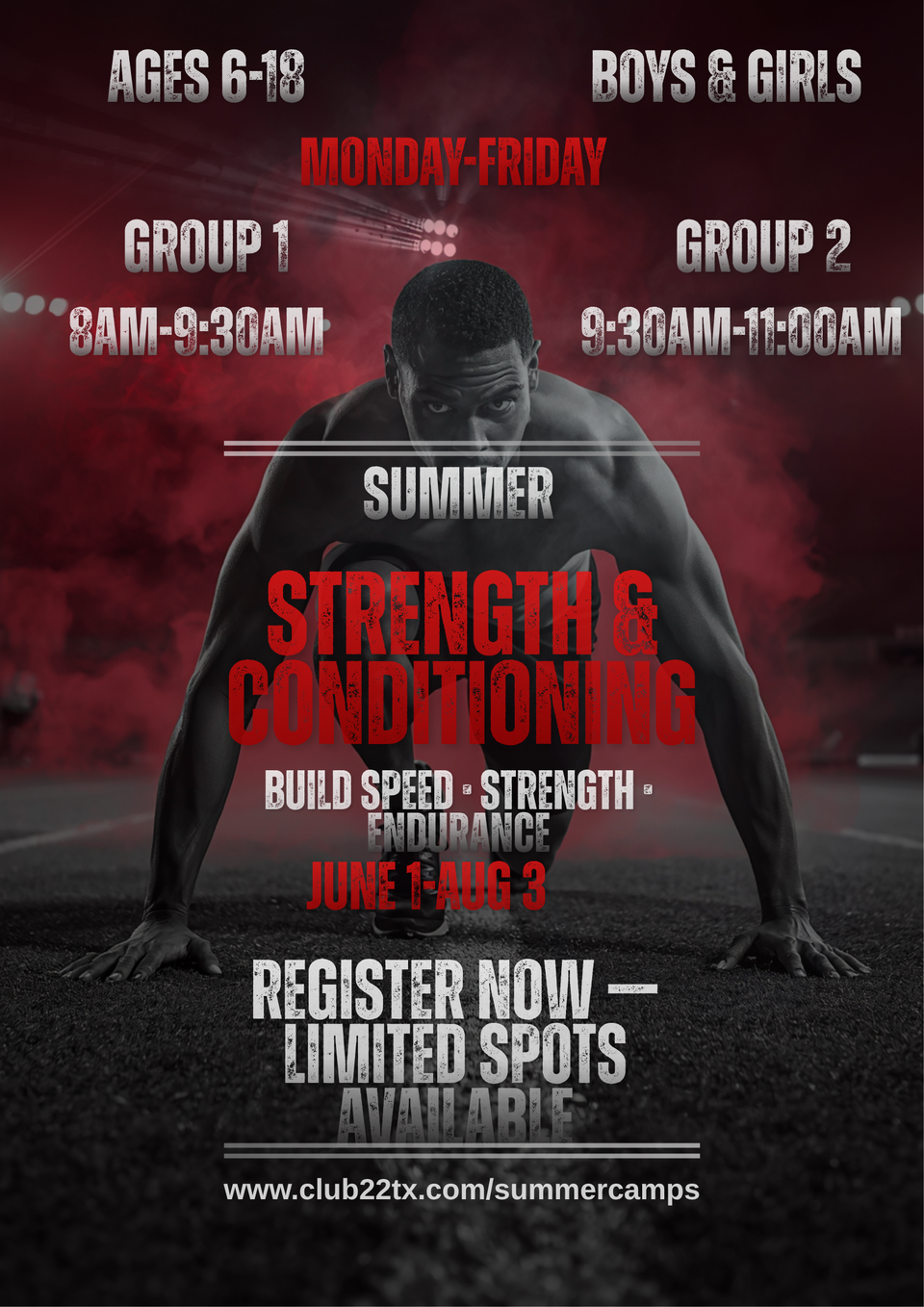 Club22 summer strength   conditioning ad
