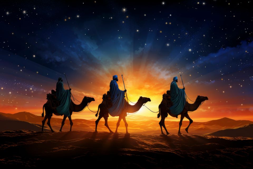 Los reyes magos epiphany cartoon illustration (1)