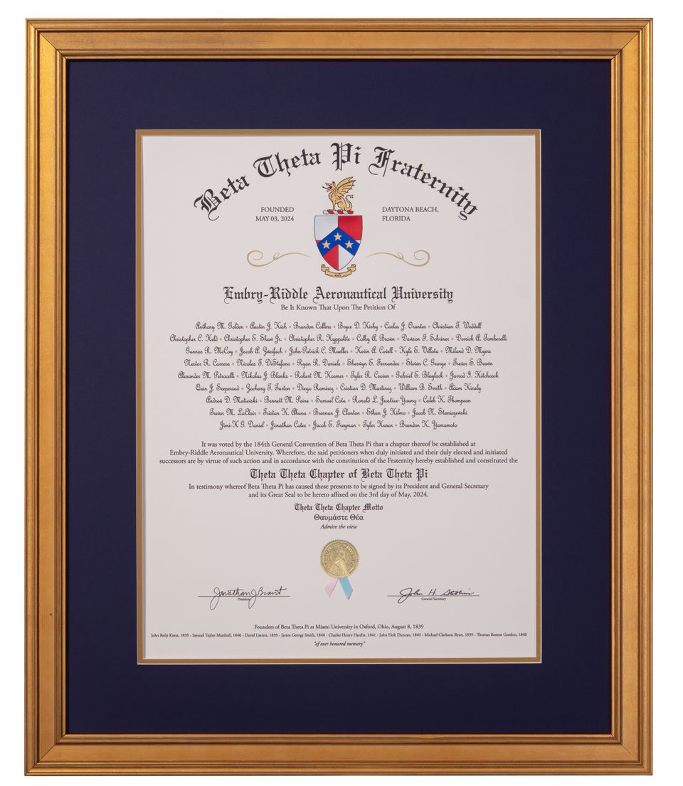 Btp charter framed