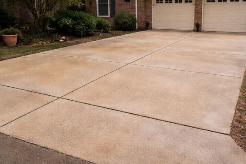 A nice clean driveway, done by Zavala Power Washing of Panama City Beach, FL