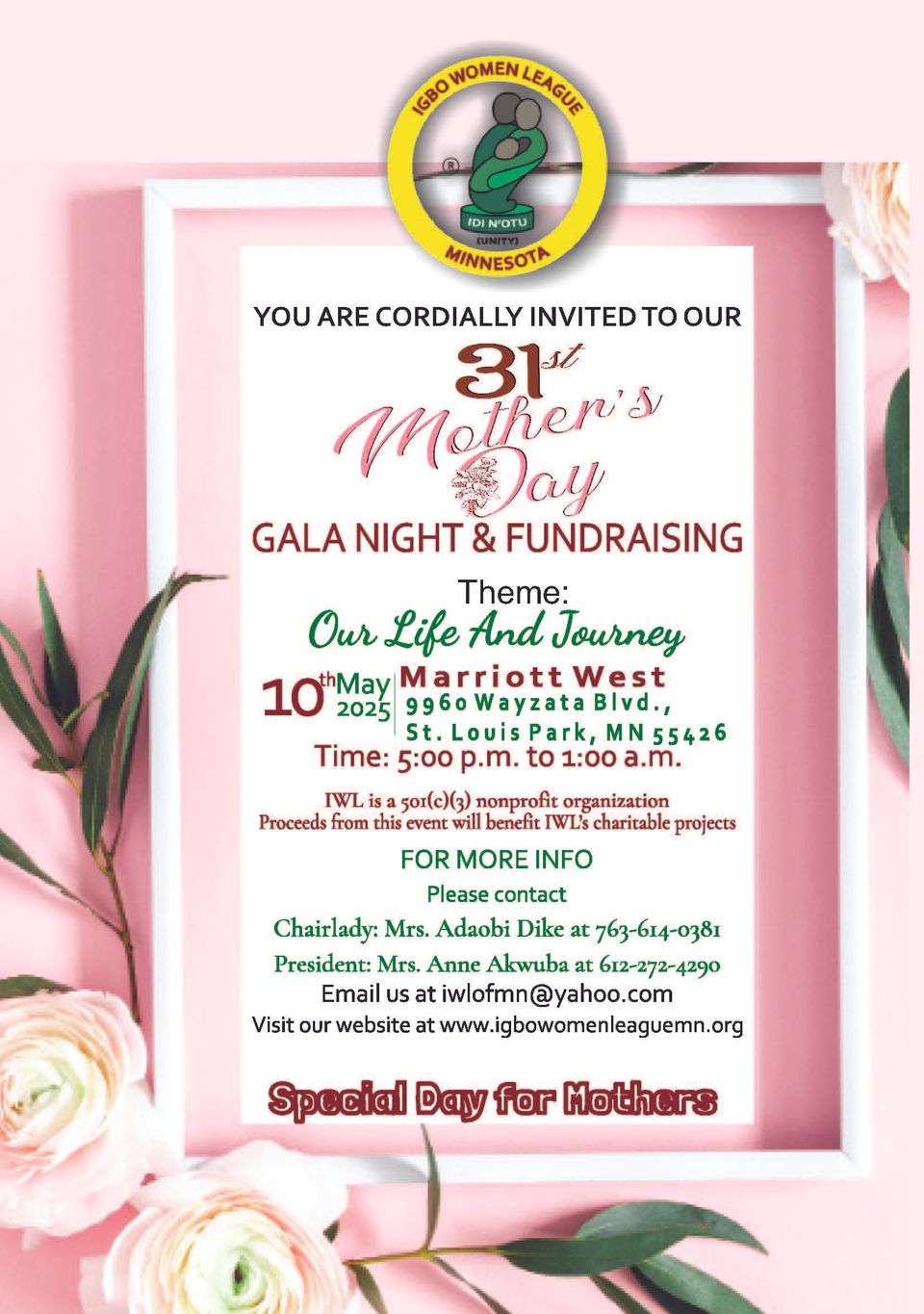 2025 mothers day flier