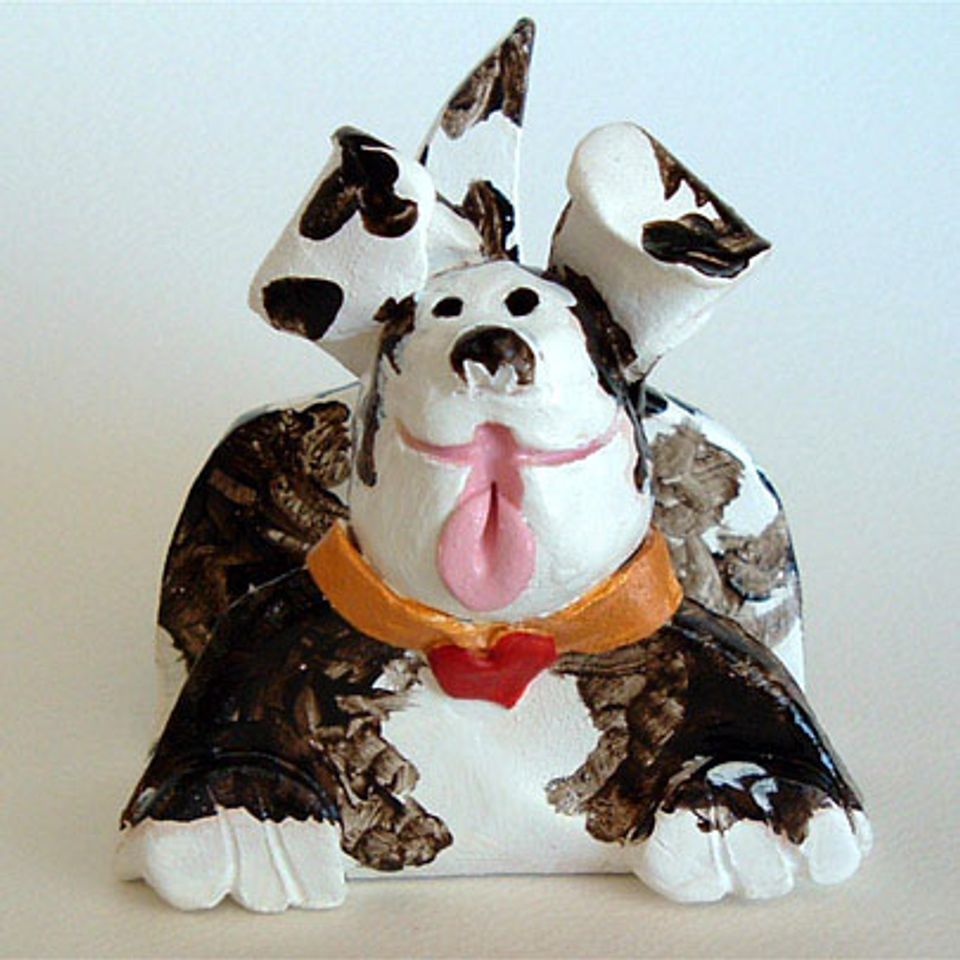 Black white spotted dog