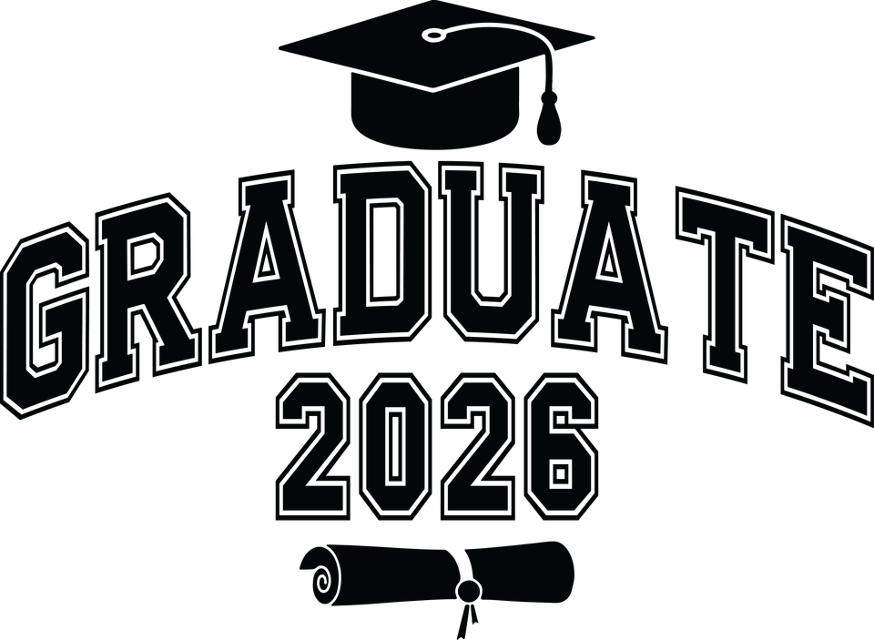School   graduate 2026 cap and diploma