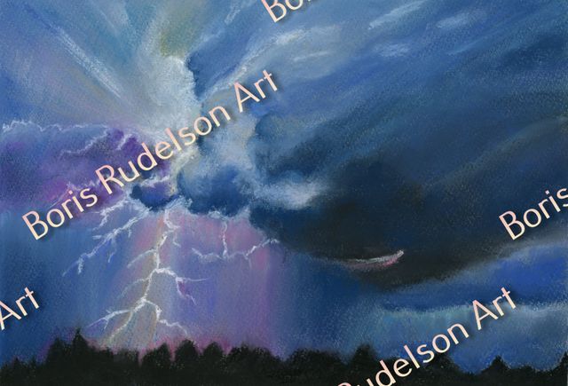 Pastel. Lightening 