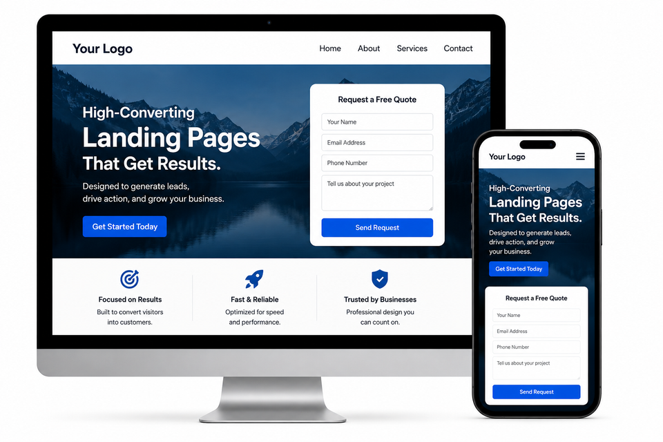 Landing pages website