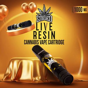 Smashed live resin vape cartridge ad