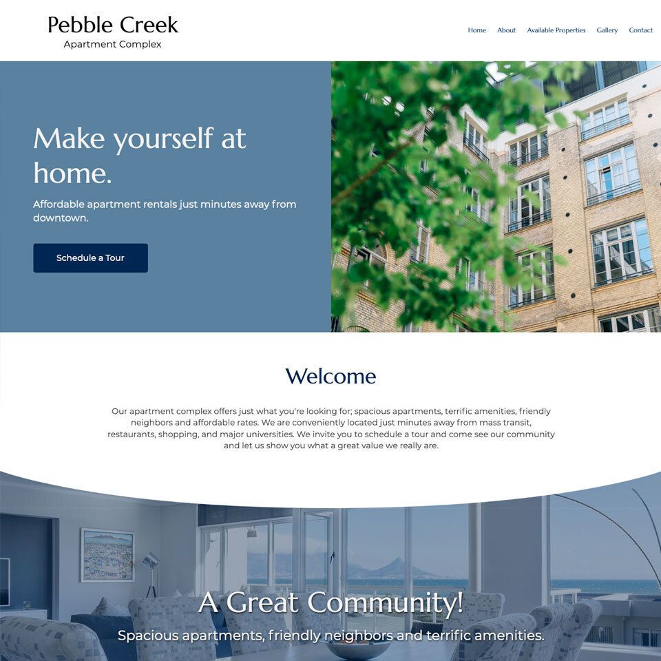 Apartment complex website template