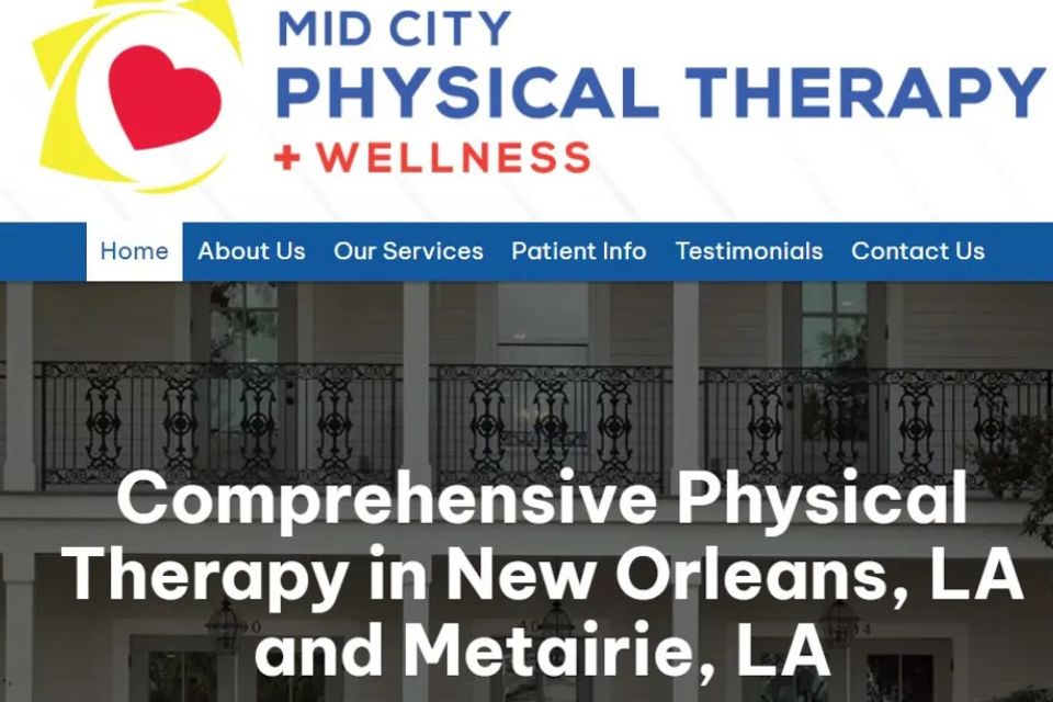 Mid City Physical Therapy Website