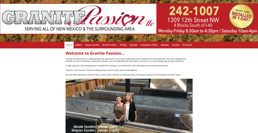 Granitepassion website